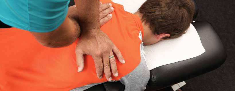 Patient receiving Drop Table Technique in San Francisco for pain relief